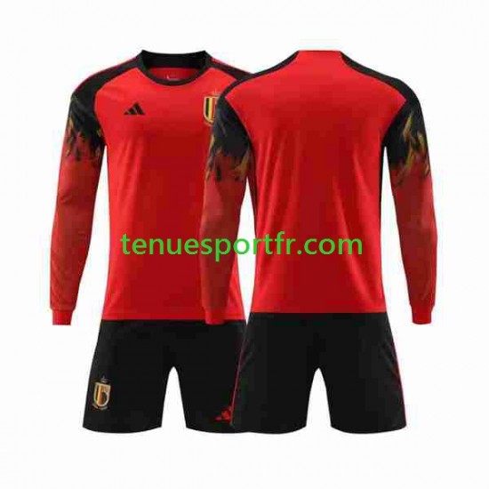 Kit Enfant Maillot Domicile Belgique World Cup 2022 à Manches Longues