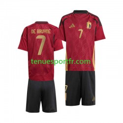 Kit Enfant Maillot Domicile Belgique De Bruyne 7 Euro 2024 à Manches Courtes