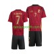 Kit Enfant Maillot Domicile Belgique De Bruyne 7 Euro 2024 à Manches Courtes