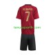 Kit Enfant Maillot Domicile Belgique De Bruyne 7 Euro 2024 à Manches Courtes