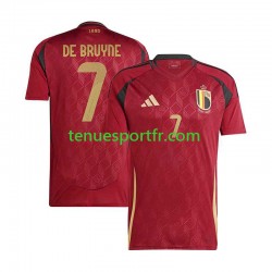 Homme Maillot Domicile Belgique De Bruyne 7 Euro 2024 à Manches Courtes