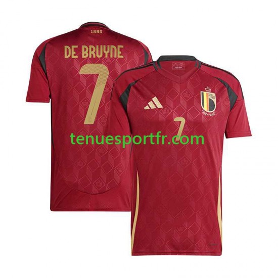 Homme Maillot Domicile Belgique De Bruyne 7 Euro 2024 à Manches Courtes