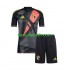 Kit Enfant Maillot Domicile Belgique Gardien Euro 2024 Noir à Manches Courtes
