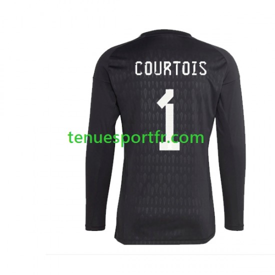 Homme Maillot Extérieur Belgique Gardien Courtois 1 2022 à Manches Longues
