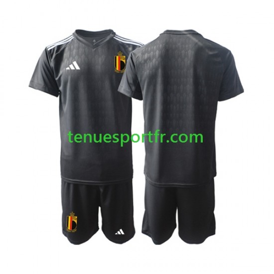 Kit Enfant Maillot Extérieur Belgique Gardien Courtois 1 2022 à Manches Courtes