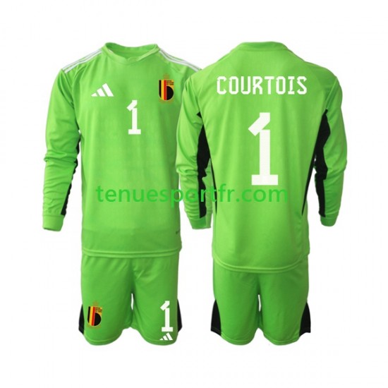 Kit Enfant Maillot Domicile Belgique Gardien Courtois 1 2021-2022 à Manches Longues