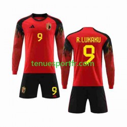 Kit Enfant Maillot Domicile Belgique R.LUKAKU 9 World Cup 2022 à Manches Longues