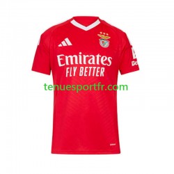 Homme Maillot Domicile Benfica 2024-2025 Rouge à Manches Courtes