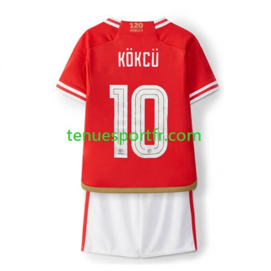 Kit Enfant Maillot Domicile Benfica Orkun Kokcu 10 2023-2024 à Manches Courtes