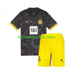 Kit Enfant Maillot Extérieur Borussia Dortmund 2023-2024 à Manches Courtes