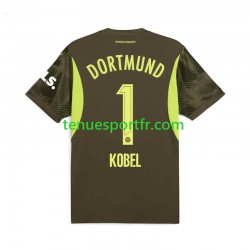 Homme Maillot Extérieur Borussia Dortmund Gardien Gregor Kobel 1 2024-2025 à Manches Courtes