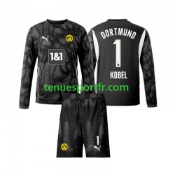 Kit Enfant Maillot Quatrième Borussia Dortmund Gardien Gregor Kobel 1 2024-2025 à Manches Longues