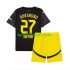 Kit Enfant Maillot Extérieur Borussia Dortmund Karim Adeyemi 27 2024-2025 à Manches Courtes