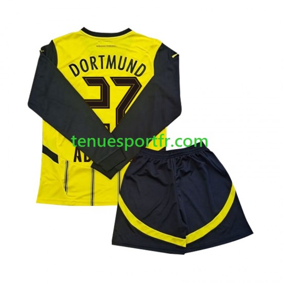 Kit Enfant Maillot Domicile Borussia Dortmund Karim Adeyemi 27 2024-2025 à Manches Longues