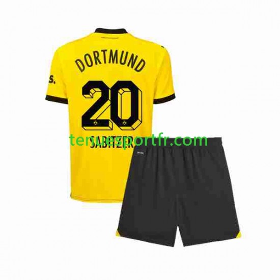 Kit Enfant Maillot Domicile Borussia Dortmund Marcel Sabitzer 20 2023-2024 à Manches Courtes