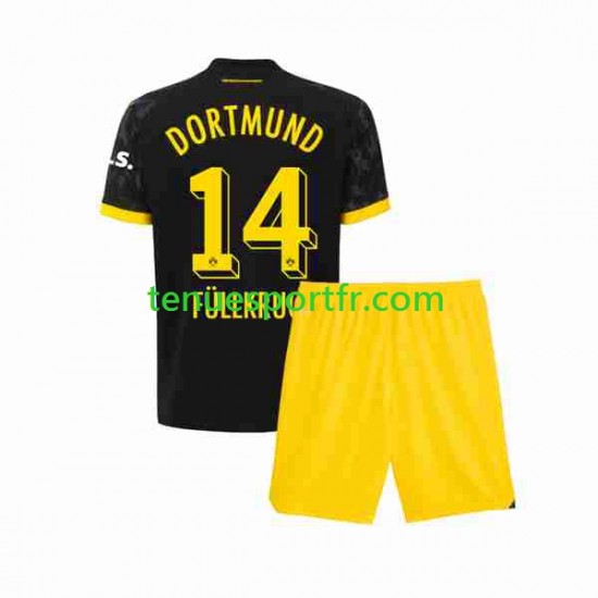 Kit Enfant Maillot Extérieur Borussia Dortmund Niclas Fullkrug 14 2023-2024 à Manches Courtes