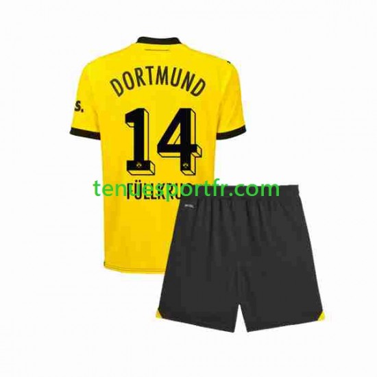 Kit Enfant Maillot Domicile Borussia Dortmund Niclas Fullkrug 14 2023-2024 à Manches Courtes