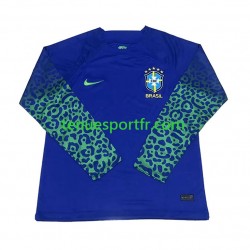 Homme Maillot Extérieur Brésil World Cup 2022 à Manches Longues