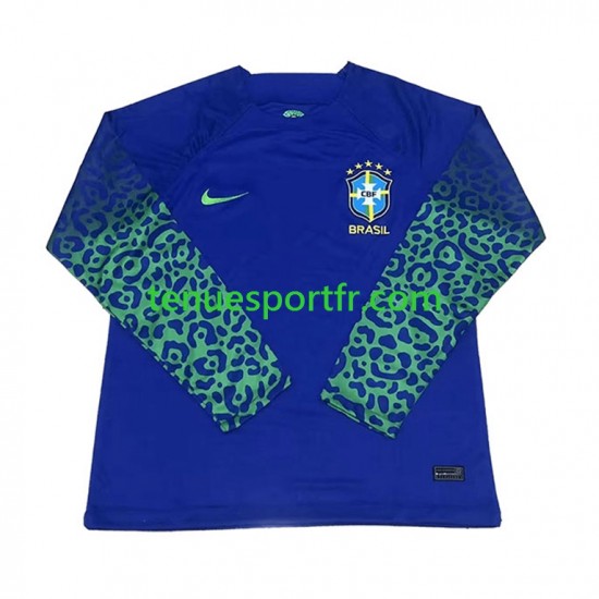 Homme Maillot Extérieur Brésil World Cup 2022 à Manches Longues