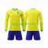 Kit Enfant Maillot Domicile Brésil World Cup 2022 à Manches Longues