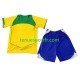 Kit Enfant Maillot Retro Domicile Brésil 2004 à Manches Courtes