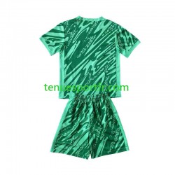 Kit Enfant Maillot Troisième Brésil Gardien 2024 Vert à Manches Courtes