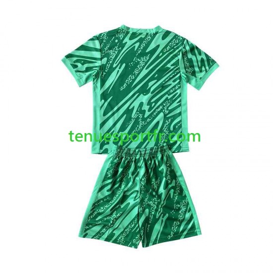 Kit Enfant Maillot Troisième Brésil Gardien 2024 Vert à Manches Courtes