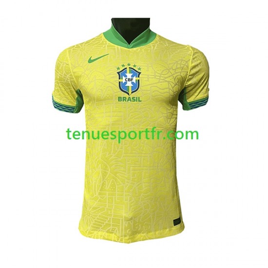 Homme Maillot Domicile Brésil 2023-2024 à Manches Courtes