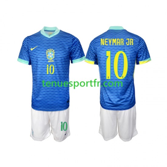 Kit Enfant Maillot Extérieur Brésil Neymar JR 10 2024 à Manches Courtes
