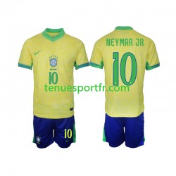 Kit Enfant Maillot Domicile Brésil Neymar JR 10 2024 à Manches Courtes