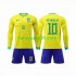 Kit Enfant Maillot Domicile Brésil Neymar Jr 10 World Cup 2022 à Manches Longues