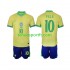 Kit Enfant Maillot Domicile Brésil PELE 10 2024 à Manches Courtes