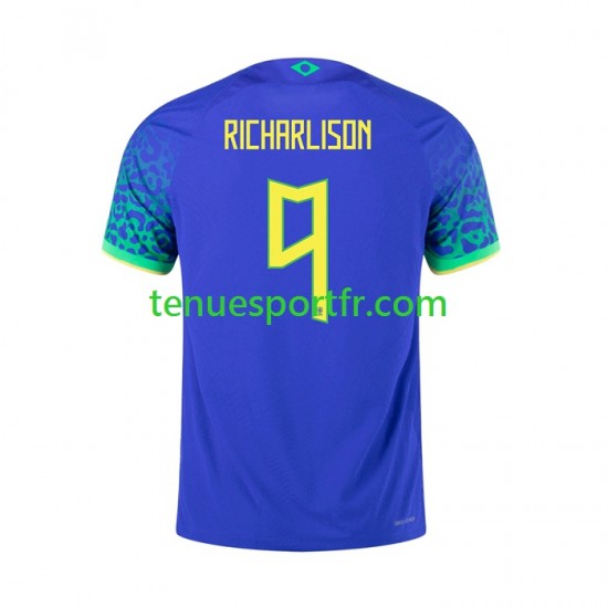 Homme Maillot Extérieur Brésil RICHARLISON 9 2022 à Manches Courtes