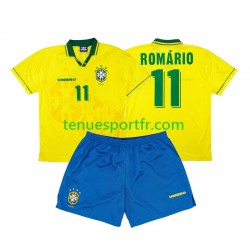 Kit Enfant Maillot Retro Domicile Brésil Romario 11 1994 à Manches Courtes