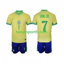 Kit Enfant Maillot Domicile Brésil VINI JR 7 2024 à Manches Courtes