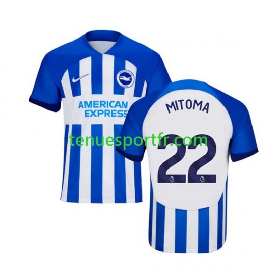 Homme Maillot Domicile Brighton Hove Albion Mitoma 22 2023-2024 à Manches Courtes