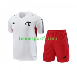 CR Flamengo Kit Maillot d'entraînement + Shorts 2023-2024 Blanc