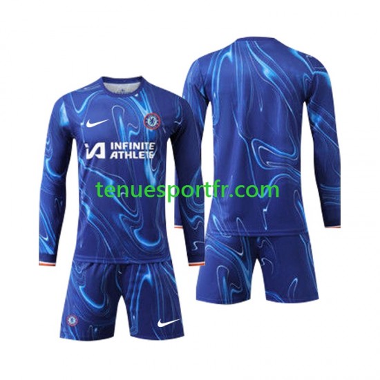 Kit Enfant Maillot Domicile Chelsea 2024-2025 à Manches Longues