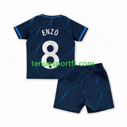 Kit Enfant Maillot Extérieur Chelsea Enzo Fernandez 8 2023-2024 à Manches Courtes