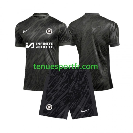 Kit Enfant Maillot Extérieur Chelsea Gardien 2024-2025 à Manches Courtes