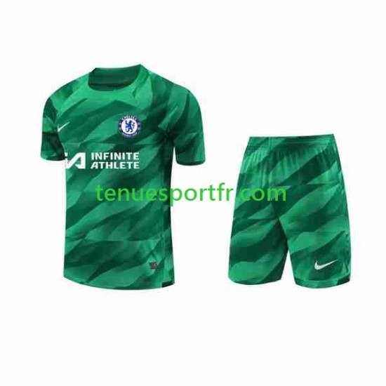 Kit Enfant Maillot Troisième Chelsea Gardien 2023-2024 à Manches Courtes