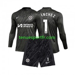 Kit Enfant Maillot Extérieur Chelsea Gardien Robert Sanchez 1 2024-2025 à Manches Longues
