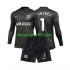 Kit Enfant Maillot Extérieur Chelsea Gardien Robert Sanchez 1 2024-2025 à Manches Longues