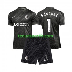 Kit Enfant Maillot Extérieur Chelsea Gardien Robert Sanchez 1 2024-2025 à Manches Courtes