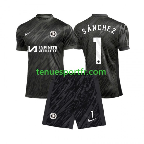 Kit Enfant Maillot Extérieur Chelsea Gardien Robert Sanchez 1 2024-2025 à Manches Courtes