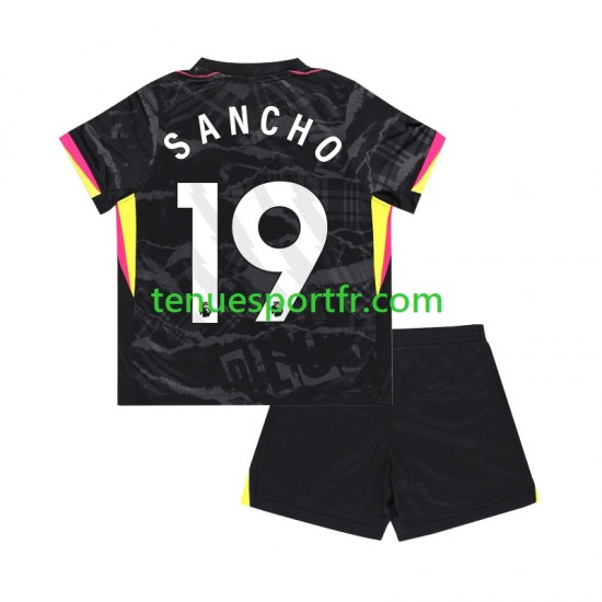 Kit Enfant Maillot Troisième Chelsea Jadon Sancho 19 2024-2025 à Manches Courtes