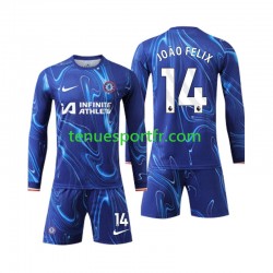 Kit Enfant Maillot Domicile Chelsea Joao Felix 14 2024-2025 à Manches Longues