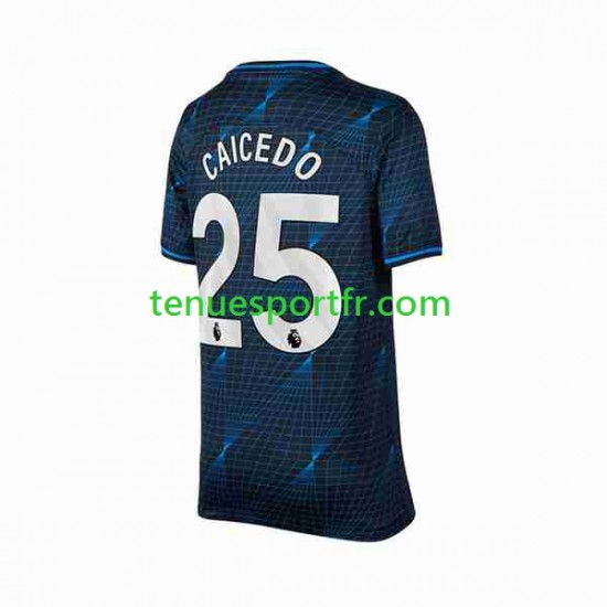 Homme Maillot Extérieur Chelsea Moises Caicedo 25 2023-2024 à Manches Courtes