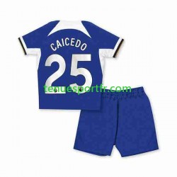 Kit Enfant Maillot Domicile Chelsea Moises Caicedo 25 2023-2024 à Manches Courtes