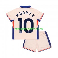 Kit Enfant Maillot Extérieur Chelsea Mychajlo Mudryk 10 2024-2025 à Manches Courtes